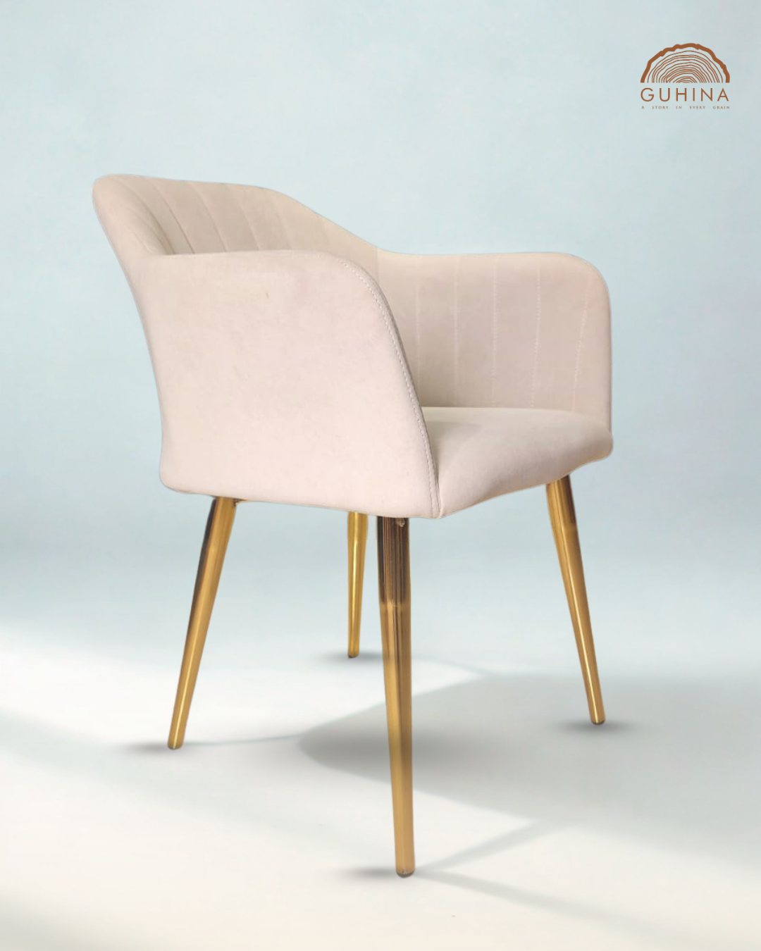 Blue Velvet Upholstered Dining Chair