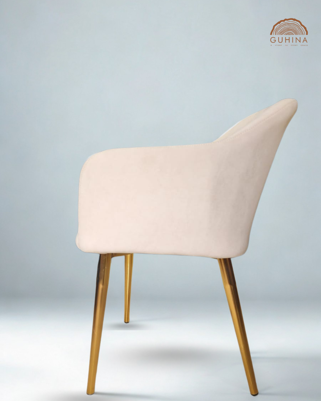 Blue Velvet Upholstered Dining Chair