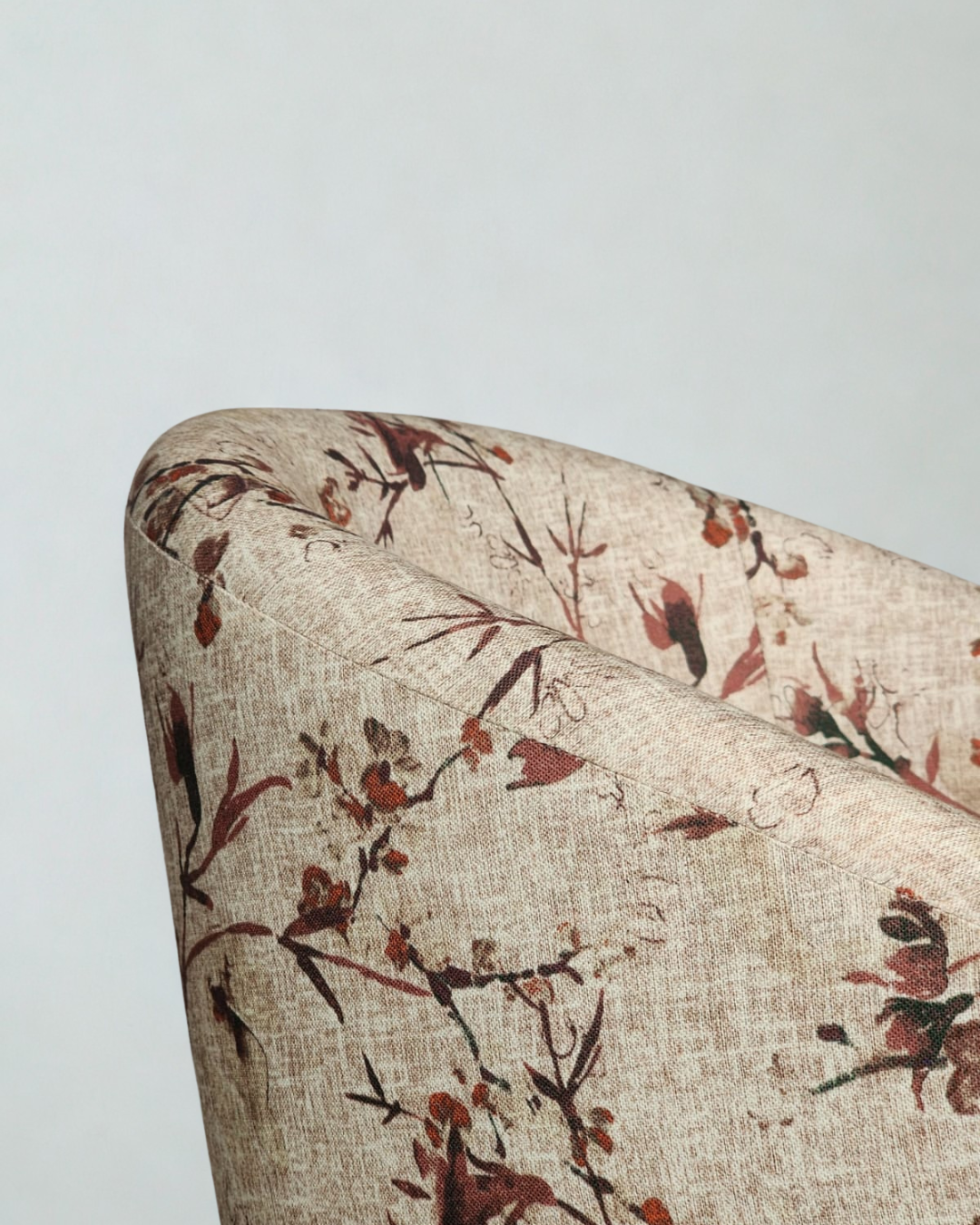 Floral Upholstered Accent Chair