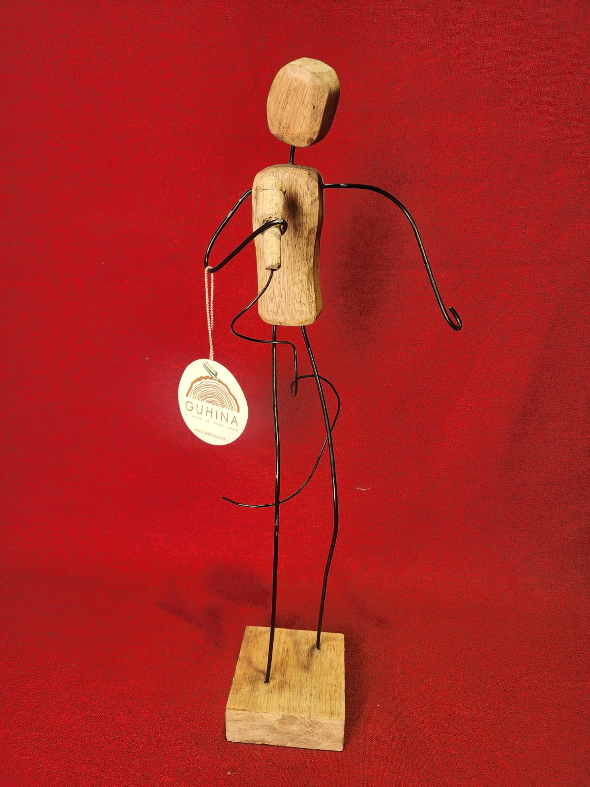 Handcrafted Wooden & Iron Figurine