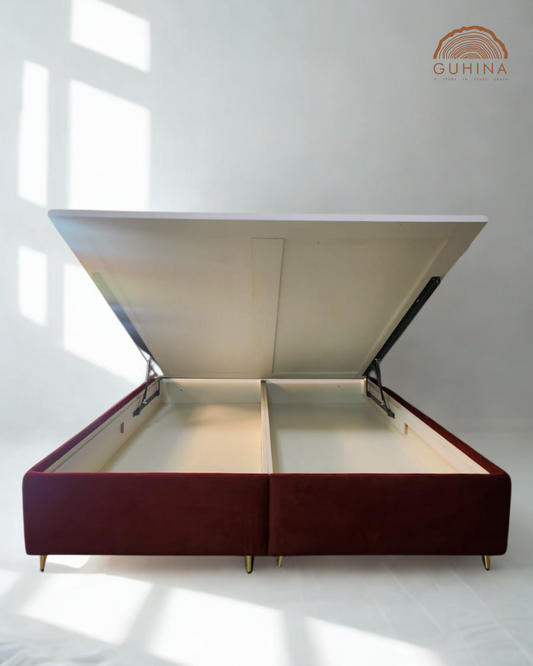 Hydraulic Storage Wooden Cot,