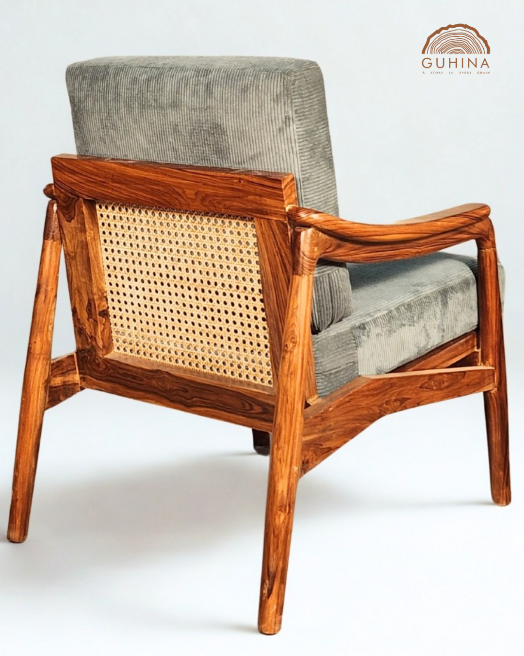 Armchair with Grey Cushion