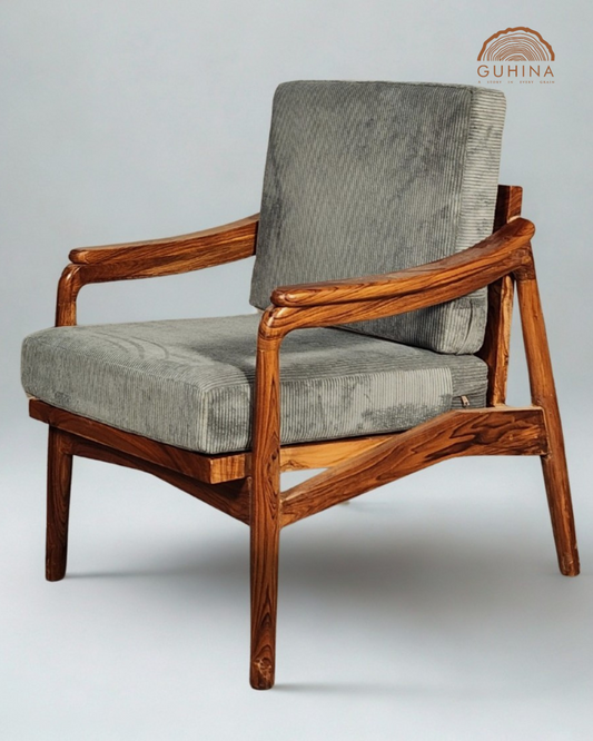 Armchair with Grey Cushion