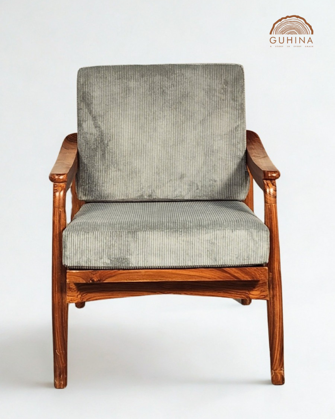 Armchair with Grey Cushion