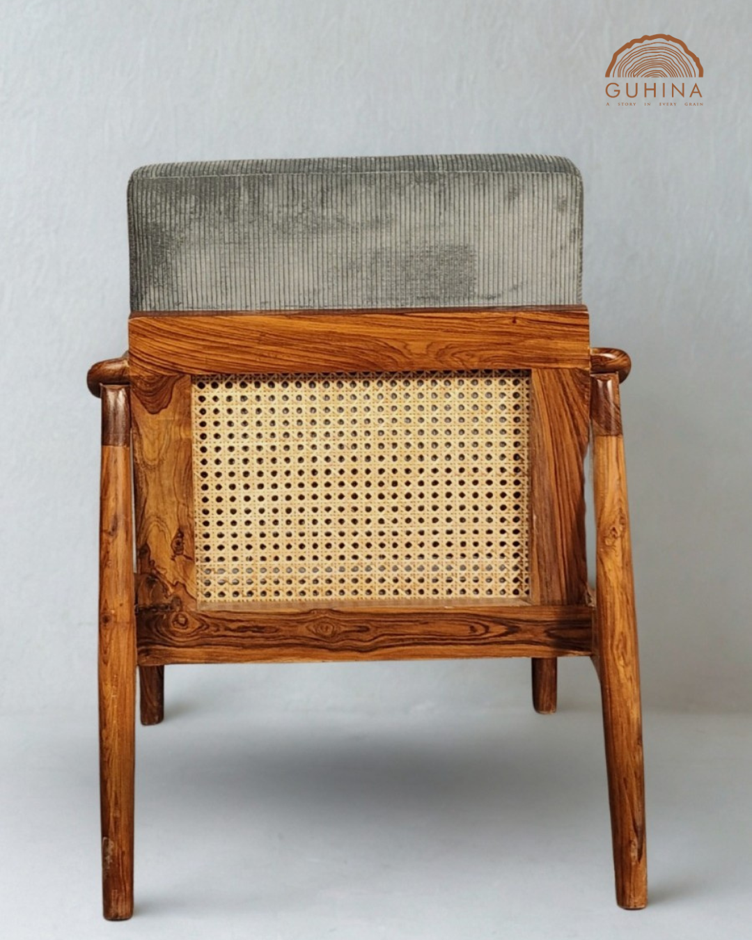 Armchair with Grey Cushion