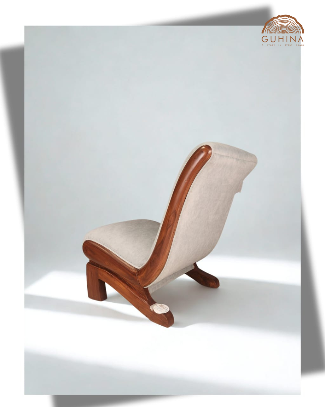 Wooden Lounge Chair with Cushion