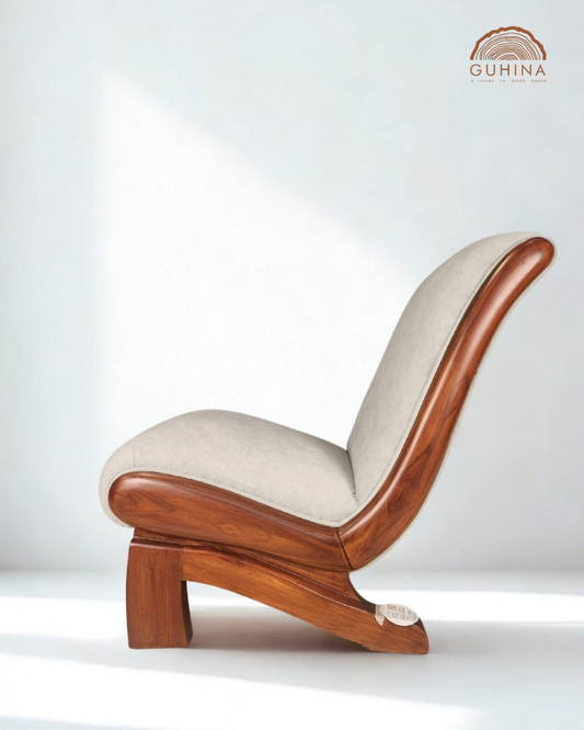 Wooden Lounge Chair with Cushion