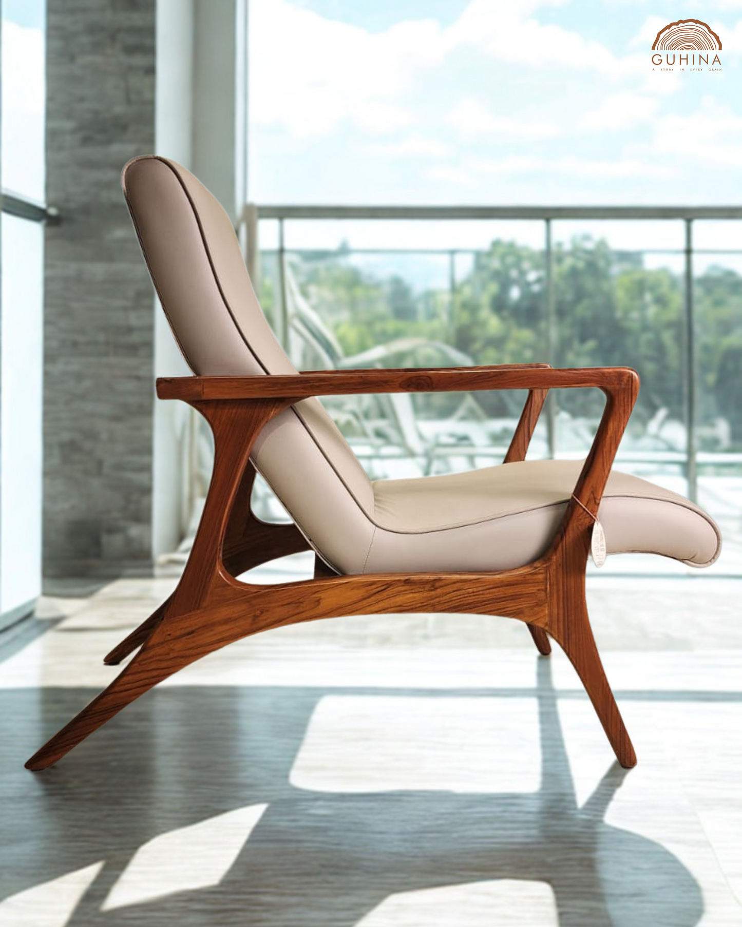 Modern Lounge Chair with Ottoman.