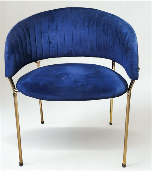 Velvet Accent Chair in Royal Blue