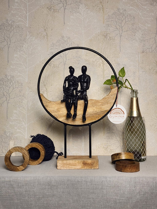 Romantic Couple Sitting on Swing Figurine