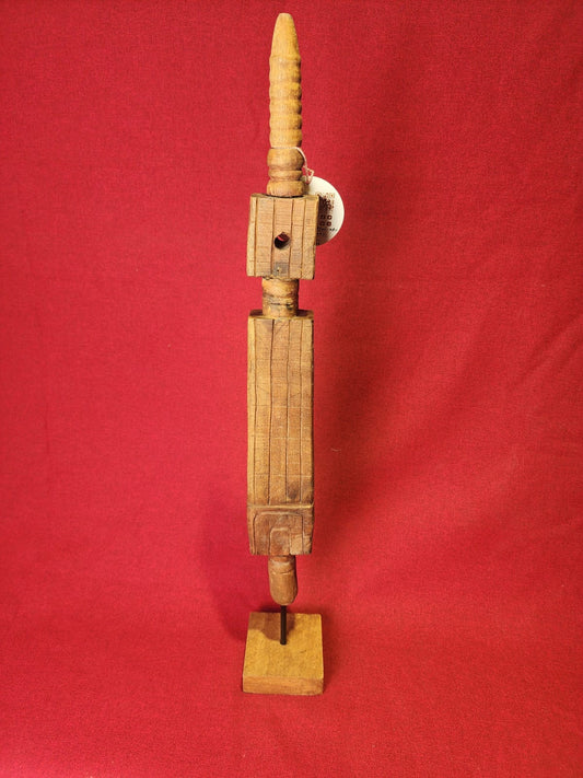Hand-Carved Wooden Tribal Totem Figurine