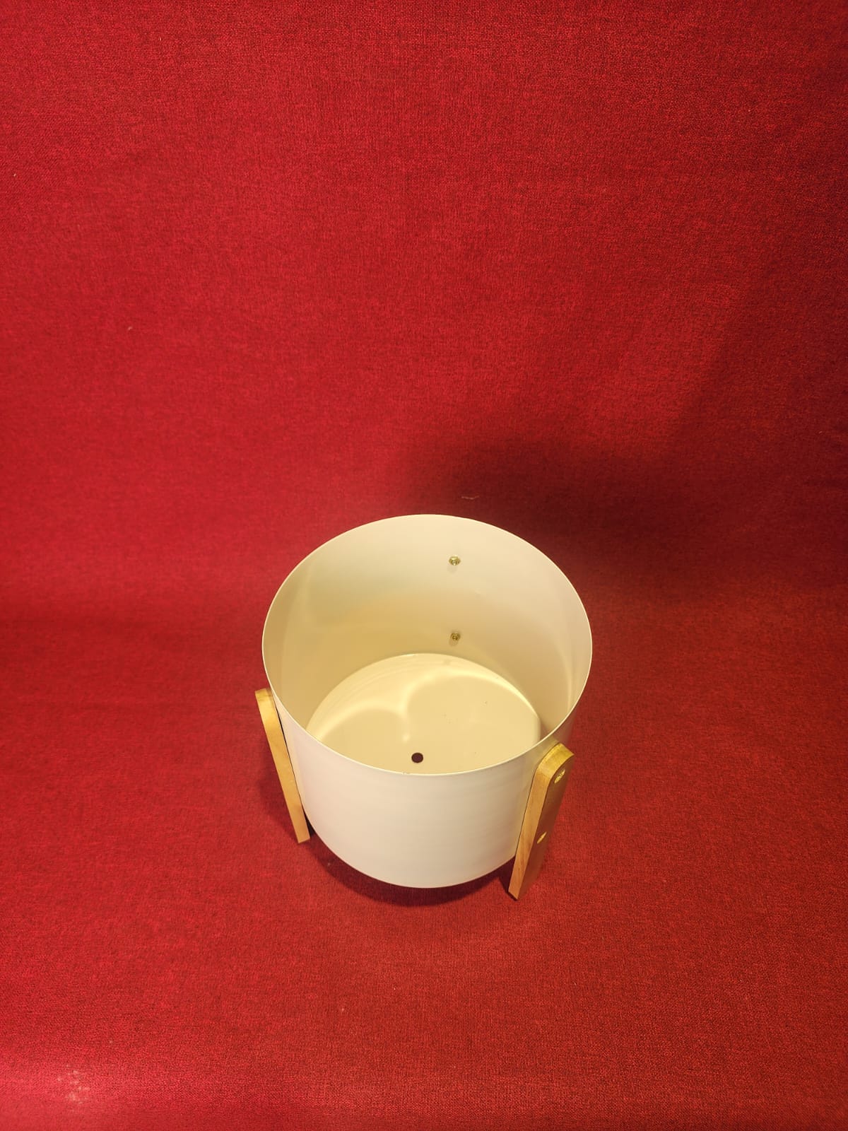 Minimalist Ceramic Planters with Wooden Stand
