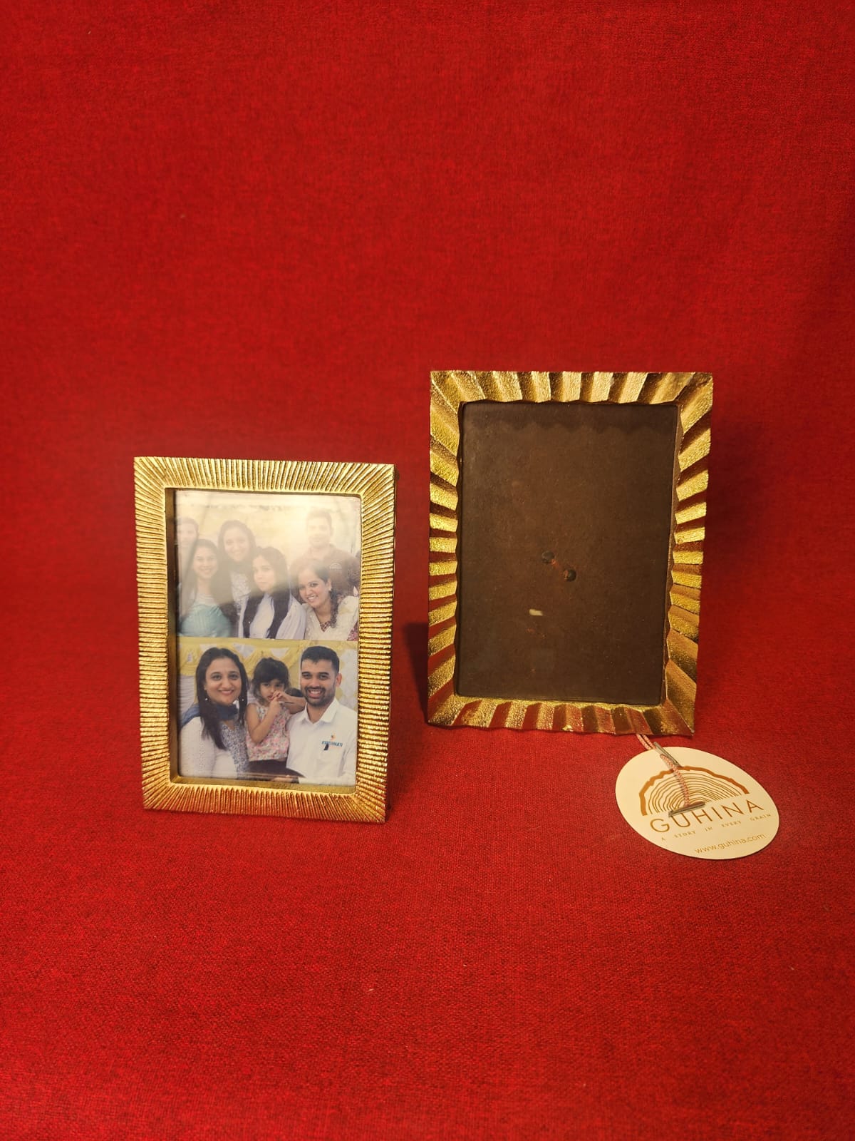 Golden Textured Photo Frames