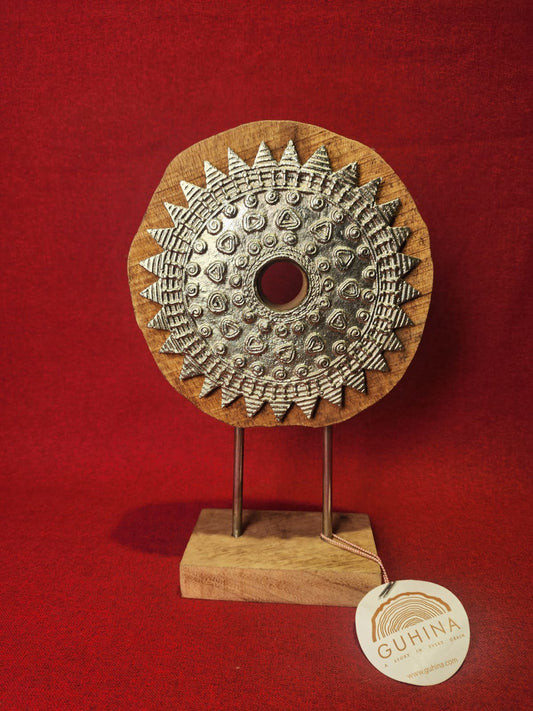 Handcrafted Wooden &amp; Metal Sunburst Decor