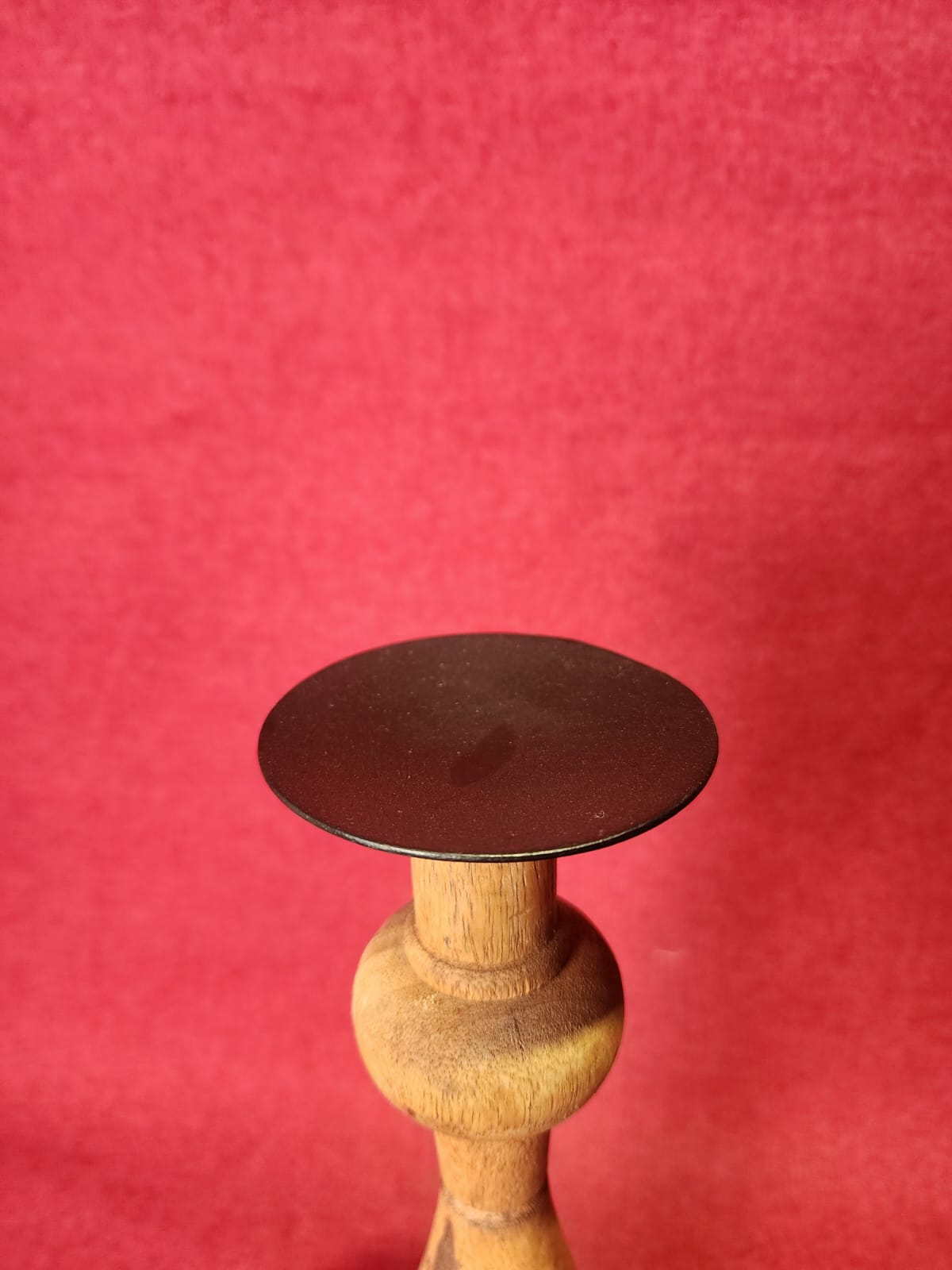 Rustic Wooden Candle Holder Set