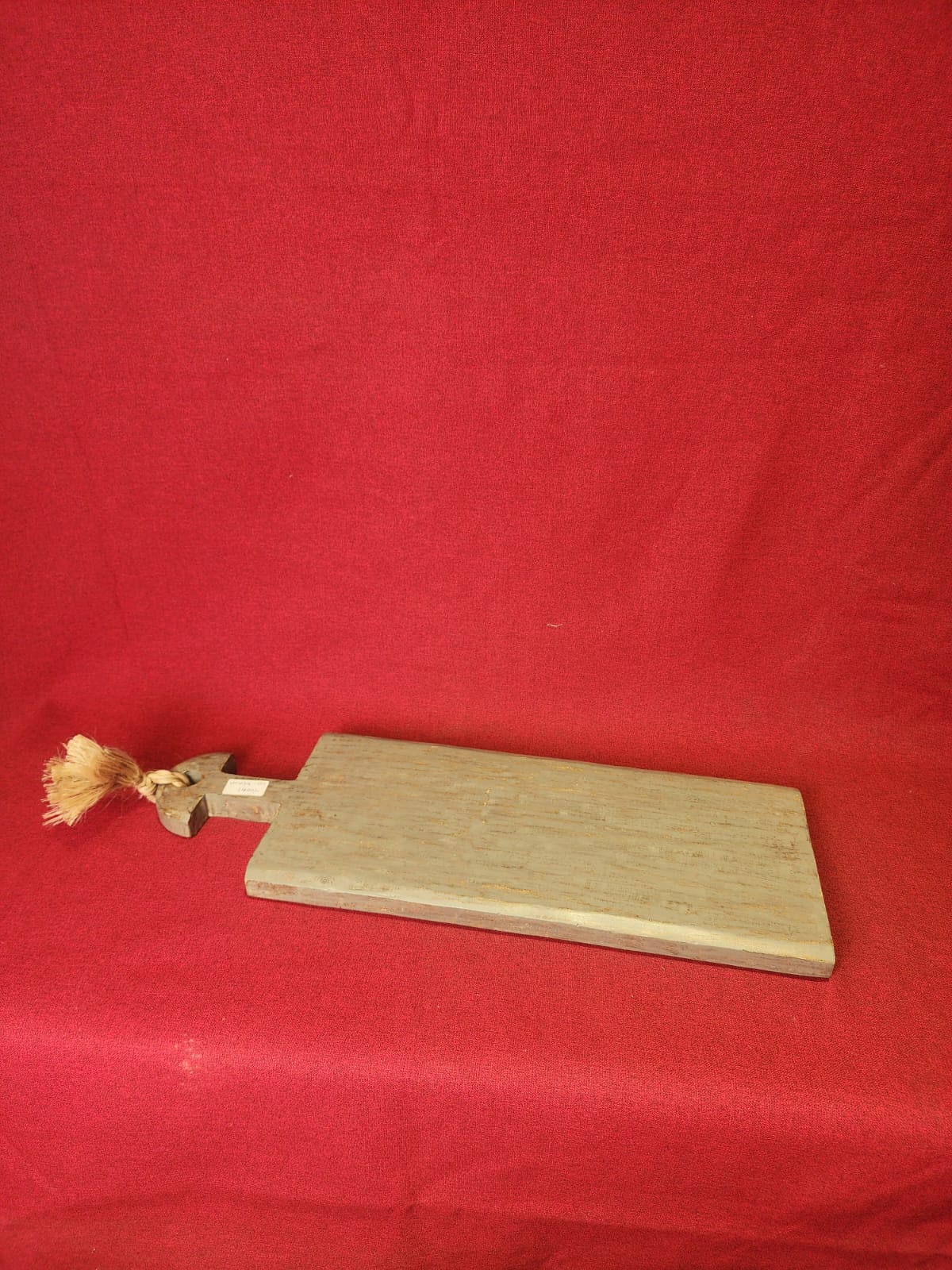 Rustic Rectangular Wooden Serving Board with Rope Handle
