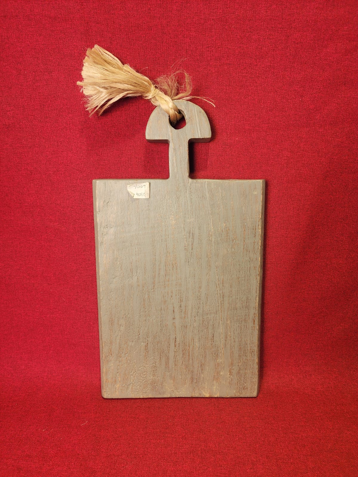 Rustic Rectangular Wooden Serving Board with Rope Handle