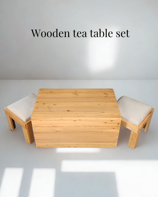 Wooden Tea Table Set